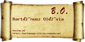 Bartánusz Olívia névjegykártya